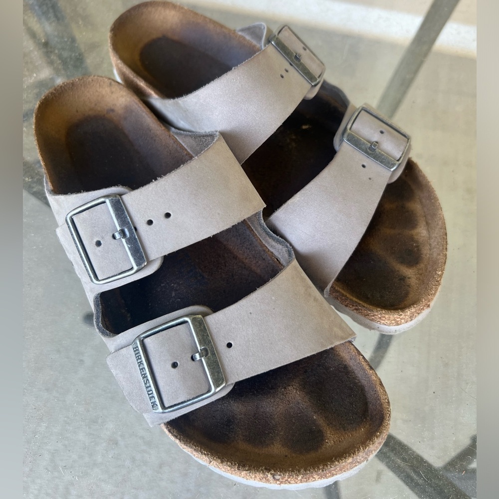Grey Arizona Birkenstocks